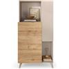 Web Convenienza Mobile contenitore a 2 Ante Made in Italy - Credenza Contenitore Collezione Riviera per Soggiorno Cucina Ingresso Sala Mobile Design moderno (Cashmere/Kadiz)