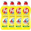 PRIL Limone originale (4 x 675 ml), detersivo per piatti a mano con il massimo potere sgrassante, per piatti puliti anche in acqua fredda, profumo fresco di limone