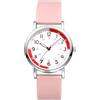 Oidea Orologio analogico da donna per infermieri, 12/24 ore, militare, facile da leggere, quadrante analogico con lancetta dei secondi, Albicocca