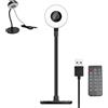 Ouitble Webcam Withlight 8MP USB Web Cam Streaming Streaming Web Camera Tof Automatica con Telecomando Built-in Microfono per Computer PC