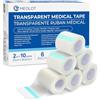 MEDLOT 12 Rotoli Nastro Medico Adesivo Trasparente 2,5cm x 9m Cerotto in Rotolo Ipoallergenico Traspirante, Nastro Chirurgico per Fissaggio Medicazioni Garze e Pronto Soccorso, Delicato sulla Pelle