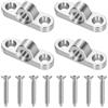 GZXUEHU 4 Pezzi Occhielli per Tende da Sole in Acciaio Inox, Occhielli a Parete, Antiruggine, Robusti e Facili da Installare, Versione Verticale e Orizzontale, per Camper e Roulotte