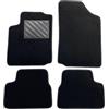 MTC Automotive Tappetini Citroen C3 1 dal 2002 al 2009, 4 Pezzi Neri