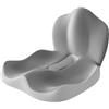 Generic Reenly - Cuscino per schienale e seduta, in memory foam, con design ergonomico, cuscino per seduta integrato a forma di L, cuscino per seduta antiscivolo, supporto lombare traspirante (grigio)