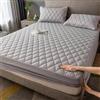 Whoiy Lenzuolo con angoli elasticizzati da 90 x 190 cm fino a 25 cm, grigio chiaro, tinta unita, impermeabile, cotone e poliestere, lenzuolo a molle