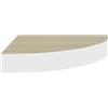 vidaXL Mensola Angolare Rovere e Bianco 35x35x3,8 cm in MDF