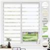 HOMEDEMO Tende a rullo per interni Doppio Strato Senza Foratura, 90L x 230A cm, Bianco, tenda a rullo oscurante, veneziane da interno Giorno e Notte, per Porte e Finestre
