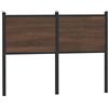 vidaXL Testiera Rovere Marrone 120 cm in Legno Multistrato e Acciaio, Testata, Testata Letto, Testata Doppio, testiera Letto