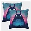 MASHAUNIE 733k_Totoro_from_the_future_Vector_art_vaporwave_841f9fbf-46ef-4291-aabb-933adce39db8 Federa Per Cuscino Set Di 2 Per Cuscino Auto Per Divano Letto Decorazioni Art Animal Copricuscino Stile Audace Cop