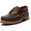 Timberland 3 Eye Classic Lug Outsole (Wide Fit) - Scarpe da Barca Uomo, Marrone (Brown Pull Up), 43 EU