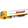Herpa Modellino camion Volvo FH GL XL electric autoarticolato telonato con sponde Bischof, miniatura in scala 1:87, pezzo da collezione, Made in Germany, plastica