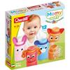 QUERCETTI Momy Soft Happy Animals, Set di 8 Morbidi Mega Bloks Colorati per Bambini 6-36 Mesi, Gioco Educativo per Sviluppare Motricità Fine, Creatività e Coordinazione Occhio-Mano Costruzioni Bambini