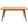 Kare Design tavolo Memo, marrone, rettangolare, legno massello naturale quercio, 6 persone per sala da pranzo, cucina, rustico, studio, 75x160x90 cm