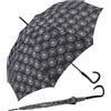 Pierre Cardin Ombrello Black & White Flower Black, Ombrello, 105 cm, Tradizionale con motivo floreale