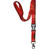TAO Cordoncino per Badge Portachiavi Collana con Clip con Striscia Stampata a Clip (Rosso Portoghe)