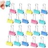 CALLYSONIC Confezione da 20 mollette pieghevoli colorate da 32 mm, clip pieghevoli, clip per rilegatura in metallo, clip multiuso per cancelleria, carta, ufficio, scuola, casa