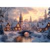 DAERLE DIY Kit Pittura Diamante Villaggio di Natale, 5D Diamond Painting Kit Completo per Adulti Christmas Snow, Strass Arte e Artigianato Fai da Te, Decorazione per Casa e delle Pareti 40x30cm
