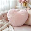 Bcuuozeeing Cuscino a forma di cuore, soffice, 36 x 46 cm, colore rosa chiaro, a forma di cuore, cuscino decorativo per soggiorno, divano, camera da letto, letto
