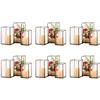 Nuptio Hurricane Portacandele in Vetro: 18 Pezzi Portacandele Trasparenti Pilastro, Lanterne Nere Decorative da Interno Mestiere Natale Centrotavola Soggiorno Sala Pranzo Matrimonio Decorazioni Festa