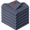 Artoid Mode Waffle grigio scuro 100% cotone morbido strofinacci da cucina, set da 6 pezzi, 30 x 30 cm, lavabili e assorbenti, per la pulizia della cucina