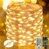 btfarm Luci Albero di Natale con Telecomando, 20M 200 LED Timer Luci di Natale da Esterno ed Interno, 8 Modalità Filo di Rame Catena Luminosa Natalizia Impermeabile per Giardino Balcone, Bianco Caldo