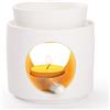 WD&CD Bruciatore di Oli Essenziali, Brucia Essenze Ceramica, Bianco | Aroma Lamp Porcellana Portacandele Decorazione per Casa Camera da Letto/Decorazione