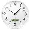 PORFOYO Orologio da Parete 12 Pollici Orologio Da Parete Silenzioso con Temperatura E Umidità, Orologio Radio-Pilotato Moderno Pendolo Da Parete Orologi Da Parete A Batteria per Camera, Cucina