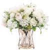 HNVNER Bianca Fiori Finti per Decorazioni, 4 Bouquet Peonie Fiori Artificiali Realistici di Ortensie per Casa, Hotel, Ufficio, Floreali, Feste di Matrimonio