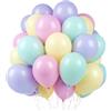 EWODEIEW Palloncini pastello, 60 palloncini in lattice da 10 pollici, colori opaco, pastello colorato, a elio, multicolore, per feste di compleanno, baby shower, matrimoni, feste