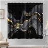 Kzzfqxb 117×183cm Tende Isolanti Blackout Nere, Drape Nere Cielo Oro Vasto Universo Oro Flusso Marmo per la Decorazione del Salotto, 2 Pannelli Nobili Elegante, Arte Moderna Lusso