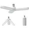 HZSANUE E27 Lampada Garage LED 45W, Bianco Freddo 6500K 5000Lm Lampada Negozio Deformabile con 3 Pannelli Regolabili, Illuminazione Soffitto LED, per Garage, Cantina, Officina, Magazzino(1pezzi)