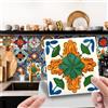 HORIWE Adesivi per Piastrelle Marocco Piastrelle da Muro Adesivi 24 Pezzi Carta da Parati Autoadesiva Adesivi per Piastrelle Impermeabili Adesivi Murali per Cucina, Bagni, Armadi, Mobili, Tavolo..