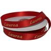 PuntoCasaStore NASTRO DOPPIO RASO ROSSO CON SCRITTA LAUREA COLORE ORO LARGHEZZA 15 MM LUNGHEZZA 50 METRI (ROSSO)