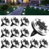 Bowfar 12 pezzi Luci Solari per Esterni, 8 LED Lampade Solare da Terra Bianco Freddo Luci da Giardino, Faretti Sepolta Solari Impermeabili IP65 per Prato, Marciapiede, Patio, Vialetto