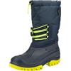 CMP KIDS AHTO WP SNOW BOOTS, Stivali da Neve Unisex - Bambini e ragazzi, Black Blue, 35 EU