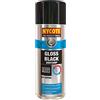 Hycote Vernice Spray Nero Lucido 400 ml, Asciugatura Rapida, Alta Copertura, Resistente, Multi Superficie per Auto, Metallo, Plastica e Vetro