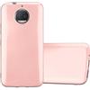 Cadorabo Custodia per Motorola MOTO G5S PLUS in ORO ROSA METALLICO - Morbida Cover Protettiva Sottile di Silicone TPU con Bordo Protezione - Ultra Slim Case Antiurto Gel Back Bumper Guscio