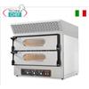 FORNO Elettrico per 2+2 Pizze, 2 CAMERE da cm 61x52, con CAPPA Aspirante a CARBONI ATTIVI