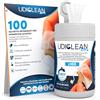Udivita 100 Salviette per Apparecchi Acustici Detergenti e Umidificate Udiclean - in Dispenser Richiudibile Salva Umidità - Maxi Salviette 17x15cm e Ultra Resistenti