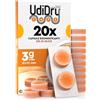Udivita 20 Capsule Deumidificanti per Apparecchi Acustici UdiDry Caps 3g 31mm Assorbi Umidità con Gel di Silice di Alta Qualità - Capsule Essiccanti con Indicatore di Colore per Asciugatura Protesi Acustiche