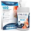 Udivita 100 Salviette per Apparecchi Acustici Detergenti e Umidificate Udiclean Roll-Up - Barattolo Richiudibile Mantiene Umidità - Salviette Formato Maxi e Resistenti Pulizia Profonda Asciugatura Rapida