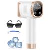 Deplite Epilatore Luce Pulsata con Funzione di Raffreddamento a Ghiaccio, Schermo LCD Touch,Modalità di Scorrimento Automatico, Epilatore a Luce Pulsata per Donne e Uomini,Viso, Ascelle, Bikini,Corpo, Bianco