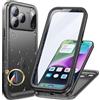 Cozycase Cover TOP 360 Antiurto IP68 Impermeabile Per iPhone 17 Pro/18 Pro | Indistruttibile Rugged Militare, Subacquea Waterproof Anti Urto Resistente Antipolvere, Custodia Integrale Doppia Case. Nero