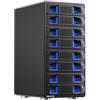 CENMATE Case Hard Disk 8 Bay RAID con Ventola per 2,5/3,5 SATA HDD/SSD con Cavo USB A/C 3.0, Case Dischi Rigidi 3,5 supporta 160 TB, 7 modalità RAID, max 5 Gbit/s