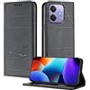 XINYEXIN Custodia per Oppo A40m 4G / A40 / A60 5G, Cover a Libro in Pelle PU con Blocco RFID, Slot per Carte, Supporto, Protezione Completa Antiurto - Nero