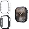 Natbok 2 Pezzi Custodia Cover per Apple Watch Ultra 3 (2025) / Ultra 2 / Ultra 49mm Pellicola Protettiva Vetro Temperato, PC Shell AntiGraffio Protettiva Custodia,Antiurto, Sottile, iWatch 49mm Cover
