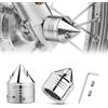 PBYMT Tappo di copertura cromato per dado dell'asse anteriore, in alluminio CNC, compatibile con Harley Davidson Softail Road King Street Electra Glide Fat Boy Iron 883 2002-2023