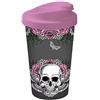 Gedalabels infinite by GEDA LABELS (INFKH) 13667 - Tazza termica, motivo teschio Lady Skull Coffee to go, in PP, grigio/rosa