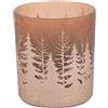Cosy & Trendy Cosy Home - Set di 6 candelabri in vetro Cracke Trees, rosa antico, 7 x 7 x 8 cm