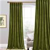StangH Tende in velluto verde oliva per camera da letto, blocco della luce, isolamento termico per finestra, soggiorno, casa colonica, ufficio, 132 x 213 cm, 1 pannello